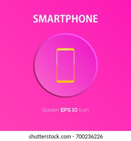 Smartphone icon design on modern flat background