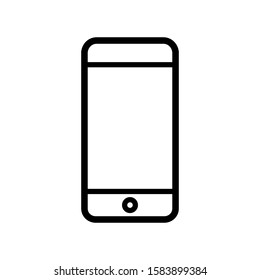 Smartphone icon design template, outlined style, editable stroke