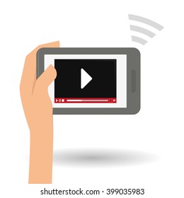 smartphone icon design, vector illustration