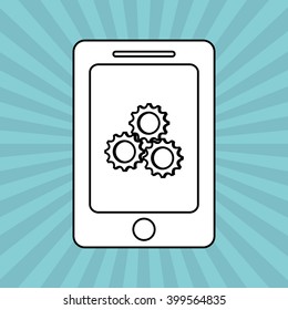 Smartphone icon design, vector illustration