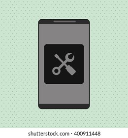 smartphone icon design, vector illustration