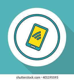 smartphone icon design, vector illustration