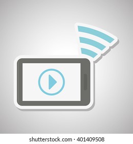 smartphone icon design, vector illustration