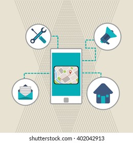 Smartphone icon design , vector illustration