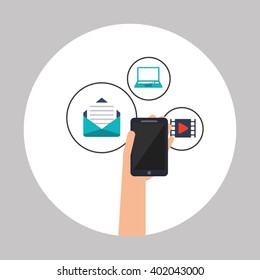 Smartphone icon design , vector illustration