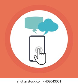 Smartphone icon design , vector illustration