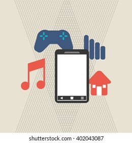 Smartphone icon design , vector illustration