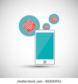 Smartphone icon design , vector illustration