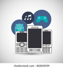 Smartphone icon design , vector illustration