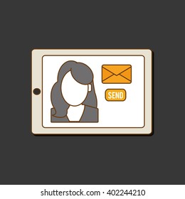 Smartphone icon design, vector illustration
