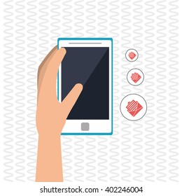Smartphone icon design , vector illustration
