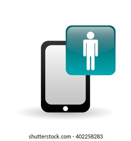 Smartphone icon design , vector illustration