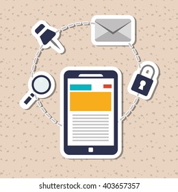 Smartphone icon design , vector illustration