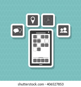 smartphone icon design, vector illustration