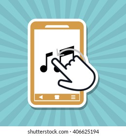 Smartphone icon design , vector illustration