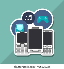 Smartphone icon design , vector illustration