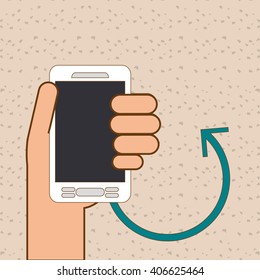 Smartphone icon design , vector illustration