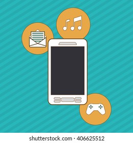 Smartphone icon design , vector illustration
