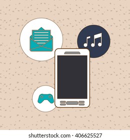 Smartphone icon design , vector illustration