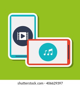 smartphone icon design, vector illustration