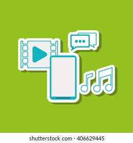 smartphone icon design, vector illustration