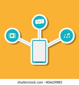 smartphone icon design, vector illustration