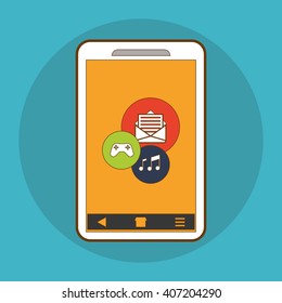 Smartphone icon design , vector illustration