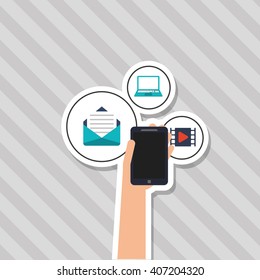 Smartphone icon design , vector illustration