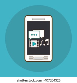 Smartphone icon design , vector illustration