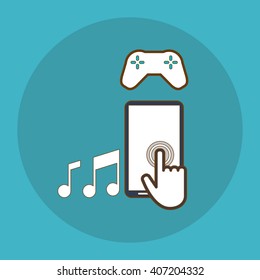 Smartphone icon design , vector illustration