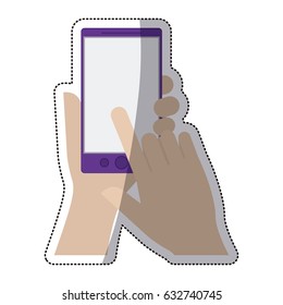 Smartphone icon. Device gadget technology and electronic theme. Isolated design. Vector illustration