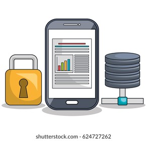 smartphone icon digital technology isolated