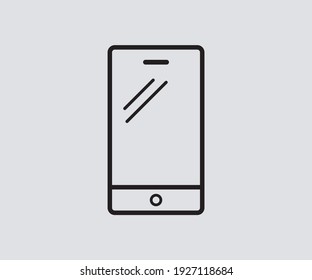Icono de Smartphone mostrar pantalla táctil vector limpio en línea.