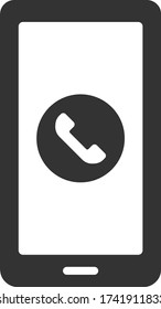 Smartphone icon during a call.