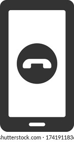Smartphone icon during a call.