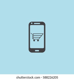 Smartphone icon, ecommerce vector illustration