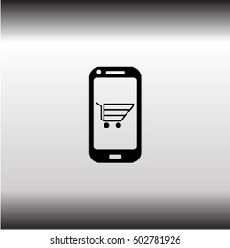 Smartphone icon, ecommerce vector illustration
