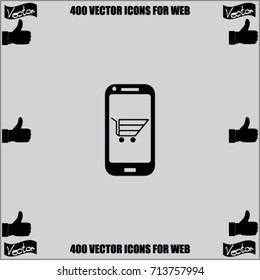 Smartphone icon, ecommerce vector illustration