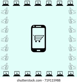 Smartphone icon, ecommerce vector illustration