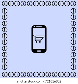 Smartphone icon, ecommerce vector illustration