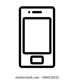 Ícone do Smartphone. Design de Contorno em Negrito Editável. Ilustração de vetor.