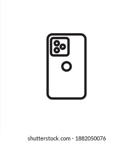 Smartphone icon. Electronic device theme icon design, with outline icon style. Vector