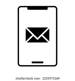 Smartphone icon for email screen. Contact us. Vector.