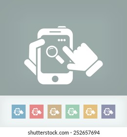Smartphone icon. File search.