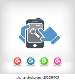 Smartphone icon. File search.