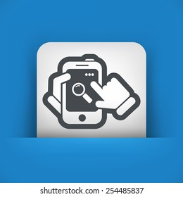Smartphone icon. File search.