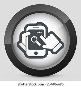 Smartphone icon. File search.