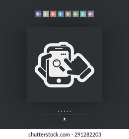 Smartphone icon. File search.
