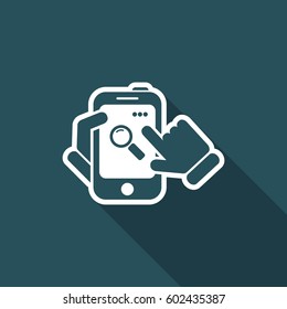 Smartphone icon. File search.