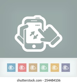 Smartphone icon. File transfer.
